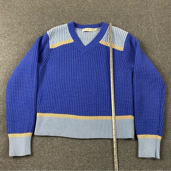 Uniqlo Marni Collab Knitted V-Neck Long-Sleeve Sweater Wool Blend Women’s Sz XL - Picture 9 of 11